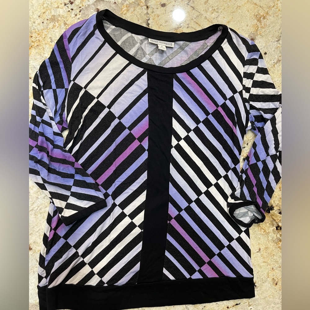 Women’s Top Shirt Blouse Dana Buchman 3/4 Sleeve Small